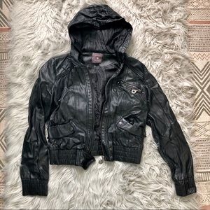 Faux leather jacket